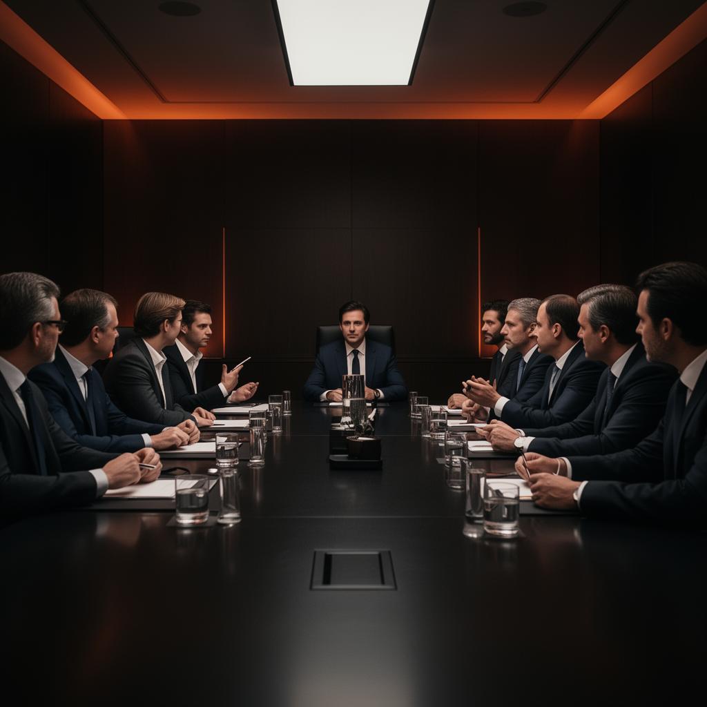 Empresários em ambiente executivo